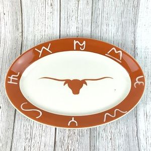 Vintage Jackson Custom China Orange Longhorn Platter